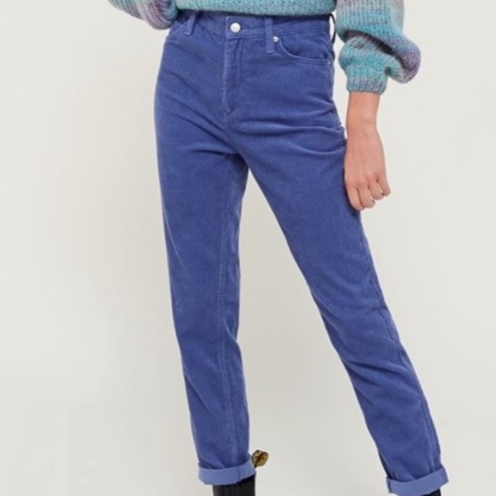 NWOT BDG Urban Outfitters Blue Corduroy High-Rise Mom Pant (Sold)